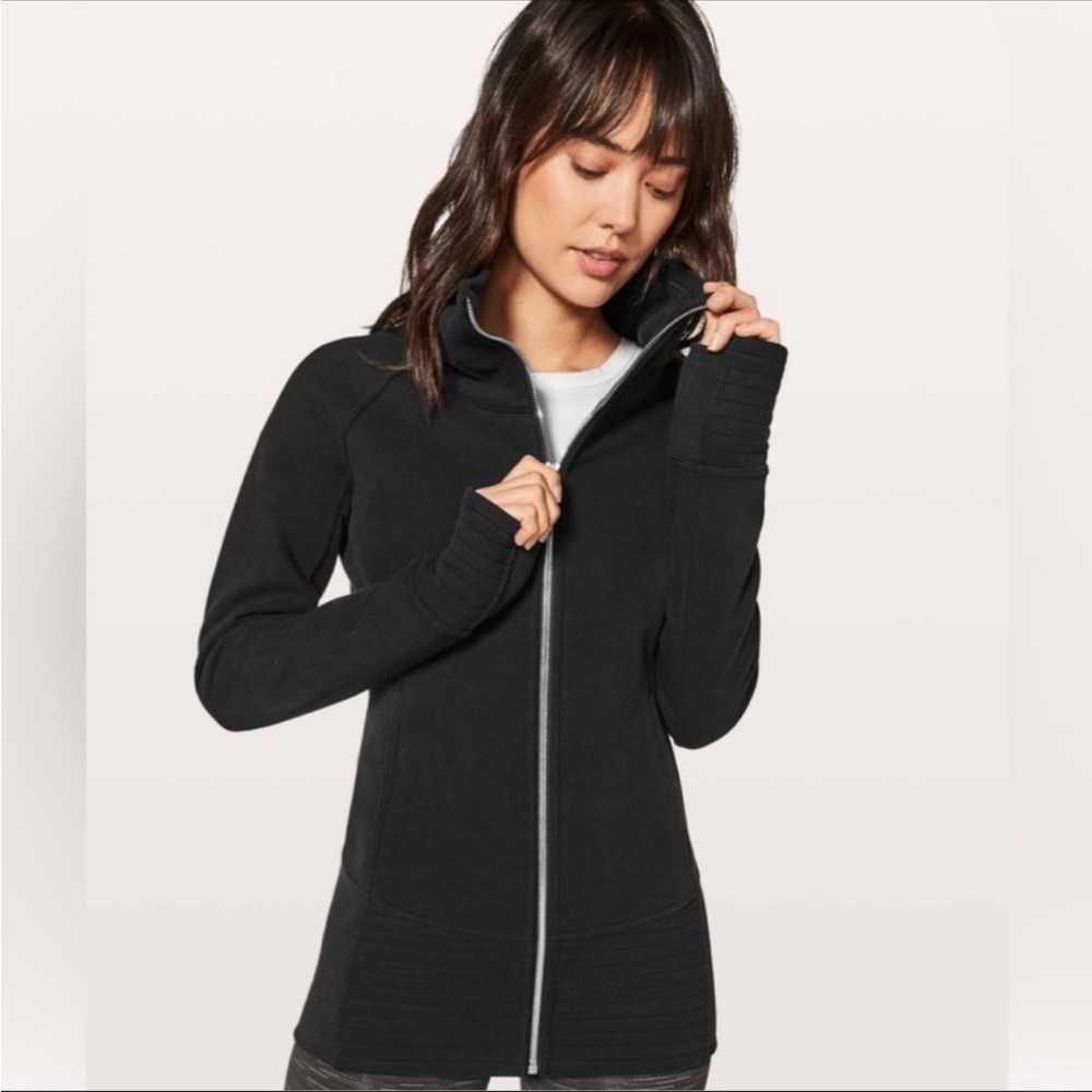 Lululemon radiant zip sweatshirt black size 10